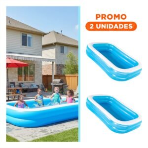 Pack2 Centro Acuatico 300x163x56cm con Diseno de Verano para Nadadores de su Casa