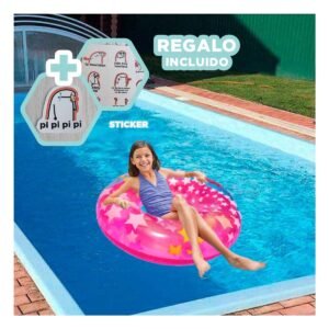 Rueda Inflable Rosada con Asa y Estrella para Piscina Familiar y Diversion Y+Regalo Sticker