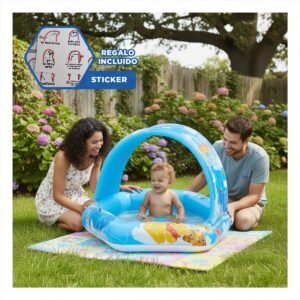 Piscina para Bebe de Material Resistente para el Entretenimiento en su Jardin Y+Regalo Sticker