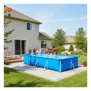 Piscina Rectangular con Estructura Parante para Uso Familiar en Exteriores