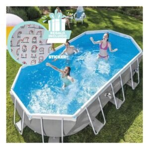 Espacio Acuatico Ovalado para Diversion Familiar en Temporada de Verano Y+Regalo Sticker