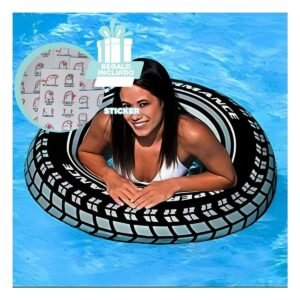 Flotador Circular Tipo Llanta de 91 cm para Uso en Agua y Verano Y+Regalo Sticker
