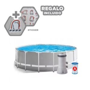 Espacio Acuatico Redondo con Filtracion Continua para Verano Y+Regalo Sticker