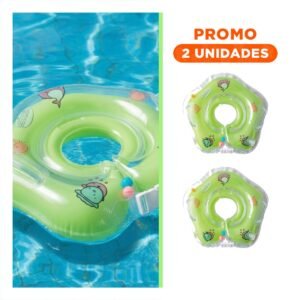 Pack2 Flotador Acuatico Verde de Cuello 66 x 44 cm para Relajo en Piscina