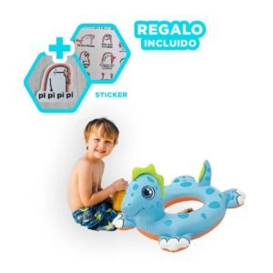 Flotador Circular Infantil con Forma de Caballo de Mar para Bebe para Verano Y+Regalo Sticker