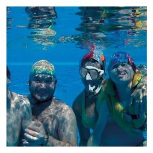 Set de Buceo 3 Pcs Negro con Mascara Tubo y Aletas para Uso en Mar