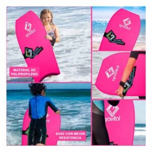 Tabla Bodyboard Fucsia Gravital Diseno Portatil Duradero para Playa y Olas - Imagen 5