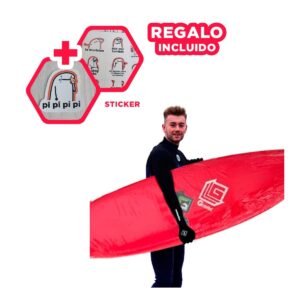 Elemento Seguro para Aprender a Surfear con Longboard Rojo Y+Regalo Sticker