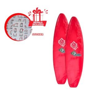 Elemento Seguro para Aprender a Surfear con Tabla Longboard Roja Y+Regalo Sticker