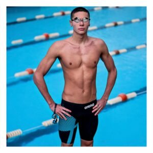 Gafas de Natacion Negro y Blanco para Ninos Ajustables en Agua