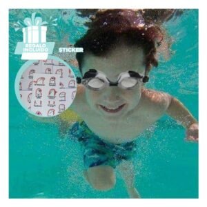 Visor de Natacion Negro y Blanco para Ninos en Piscina Y+Regalo Sticker
