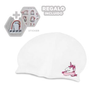 Gorro Decorativo para Natacion Infantil con Estilo Unicornio y Ajuste Flexible Y+Regalo Sticker