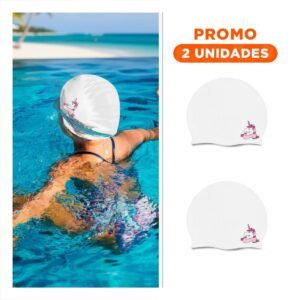 Pack2 Gorro de Natacion para Ninas con Diseno Unicornio y Proteccion Auditiva