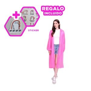 Proteccion contra Lluvia para Actividades al Aire Libre Color Rosado Y+Regalo Sticker