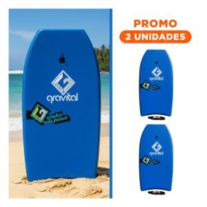 Pack2 Bodyboard Deportivo 37 Pulgadas 93,5cm x 48,5cm x 5,5cm Azul para Playa