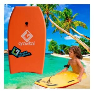 Bodyboard Infantil para Playa con Diseno Anaranjado y Superficie Resistente