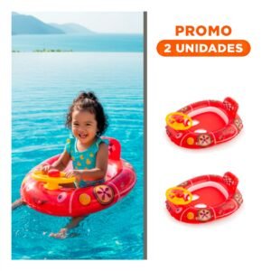 Pack2 Complemento de Piscina Inflable Rojo para Ninos