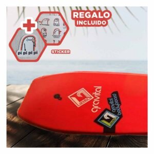 Tabla Acuatica 40 Pulgadas Color Rojo para Uso Recreativo en el Mar Y+Regalo Sticker