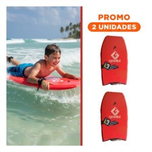 Pack2 Articulo Acuatico 40 Pulgadas Color Rojo para Olas y Playa