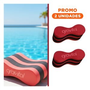 Pack2 Complemento de Natacion para Ninos y Ninas con Diseno Rojo