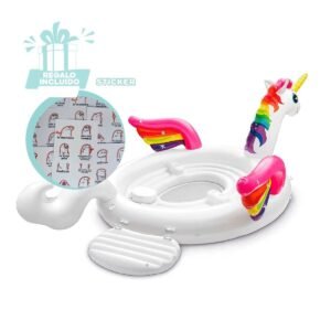 Embarcacion Inflable Unicornio 57266EU para Actividades Acuaticas Infantiles Y+Regalo Sticker