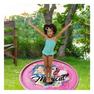 Piscina Familiar para Ninos 170x170 cm Color Rosado para Diversion Verano