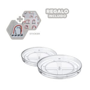 Bandeja Giratoria Multiuso 29x3.5cm para Cocina Transparente Y+Regalo Sticker