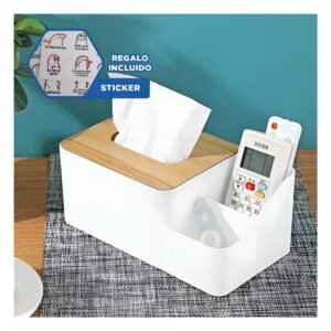 Servilletero Multifuncional Versatil, Resistente y Facil de Limpiar Blanco Y+Regalo Sticker