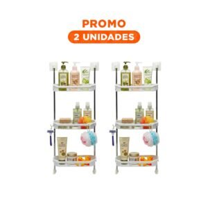 Pack2 Estante Organizador 3 Niveles Encima de Lavabo Metal y Plastico para Accesorios