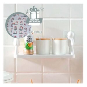 Baldas Humanoides Plastico Practicas para Organizar Productos Blanco Y+Regalo Sticker