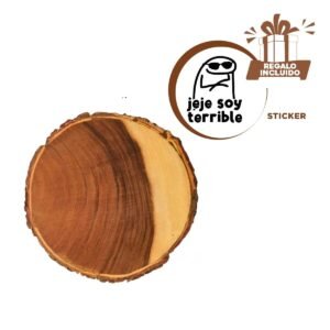 Plato Circular de Madera para Decoracion de Hogar y Casa con Estilo Calido Y+Regalo Sticker