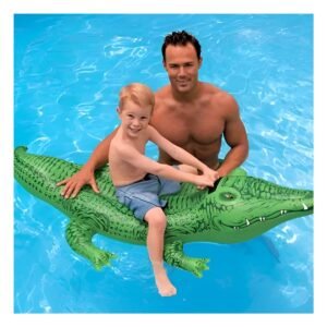 Flotador Inflable con Diseno de Cocodrilo para Diversion en Piscina