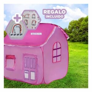 Fuerte de Tela en Tono Lila para el Entretenimiento de la Familia Y+Regalo Sticker
