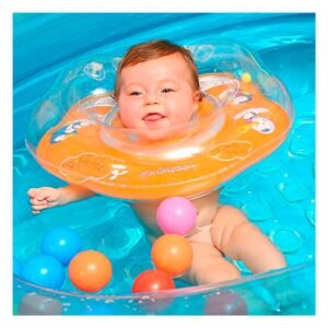 Flotador Anaranjado de Cuello para Bebe de 66 x 44 cm para Piscina y Agua