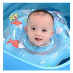 Flotador Celeste de Cuello para Bebe 66 x 44 cm para Piscina y Juegos