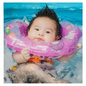 Flotador Rosado de Cuello para Bebe de 66 x 44 cm para Piscina y Agua