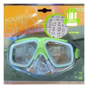 Mascara de Natacion Infantil Verde Transparente con Ajuste Comodo y Flexible Y+Regalo Sticker
