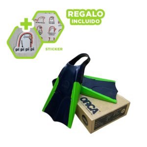 Accesorio Deportivo Orca para Actividades Acuaticas Negro Verde Y+Regalo Sticker