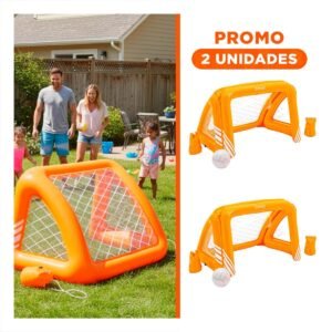 Pack2 Arco Inflable de Futbol para Juegos Recreativos en Casa o Patio