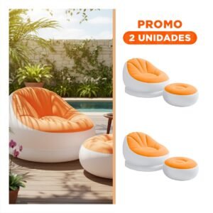 Pack2 Elemento Acogedor Inflable para Sala o Terraza