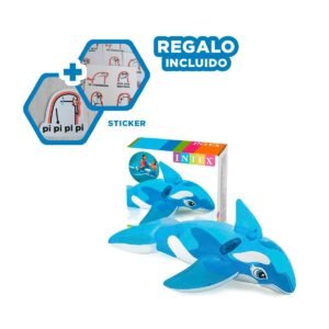 Flotador de Agua Ballena 58523NP Comodo y Duradero para Juegos Acuaticos Y+Regalo Sticker
