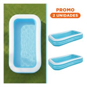 Pack2 Estanque Rectangular 305x183x56cm para Hogar y Uso Exterior Plus Max
