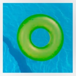Colchoneta Neon Verde 91 cm Inflable para Piscina y Playa