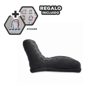 Asiento Inflable Negro para Hogar Versatil y Comodo para Relajarse Y+Regalo Sticker