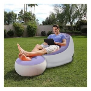 Sofa Inflable y Poof Inflable Comodo para Sala y Exterior