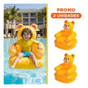 Pack2 Asiento Inflable para Ninos con Uso Comodo en Casa