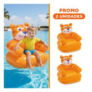 Pack2 Sofa Inflable para Uso Infantil en Sala y Area de Juegos