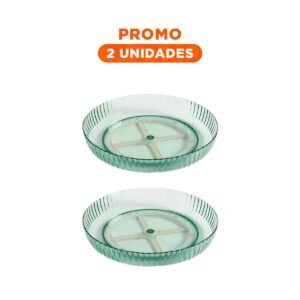 Pack2 Base Para Especias Plastico 30.5x6x30.5cm Organizador Verde