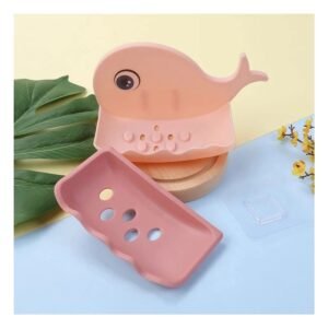 Jabonera Ballena Porta Jabon Decorativa para Cocina y Uso Diario Rosado