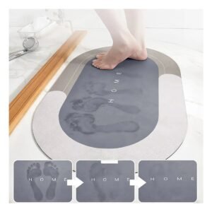 Tapete Ovalado Home Plomo para Casa Uso Diario y Decoracion Interior de Casa